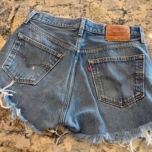 Levi's Button Fly Women's Blue Denim Shorts